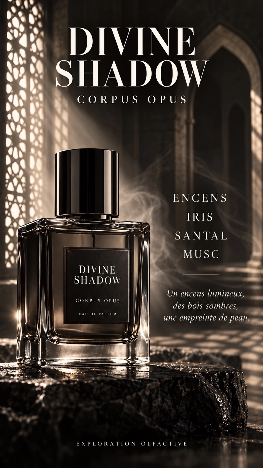 Divine Shadow perfume and artwork