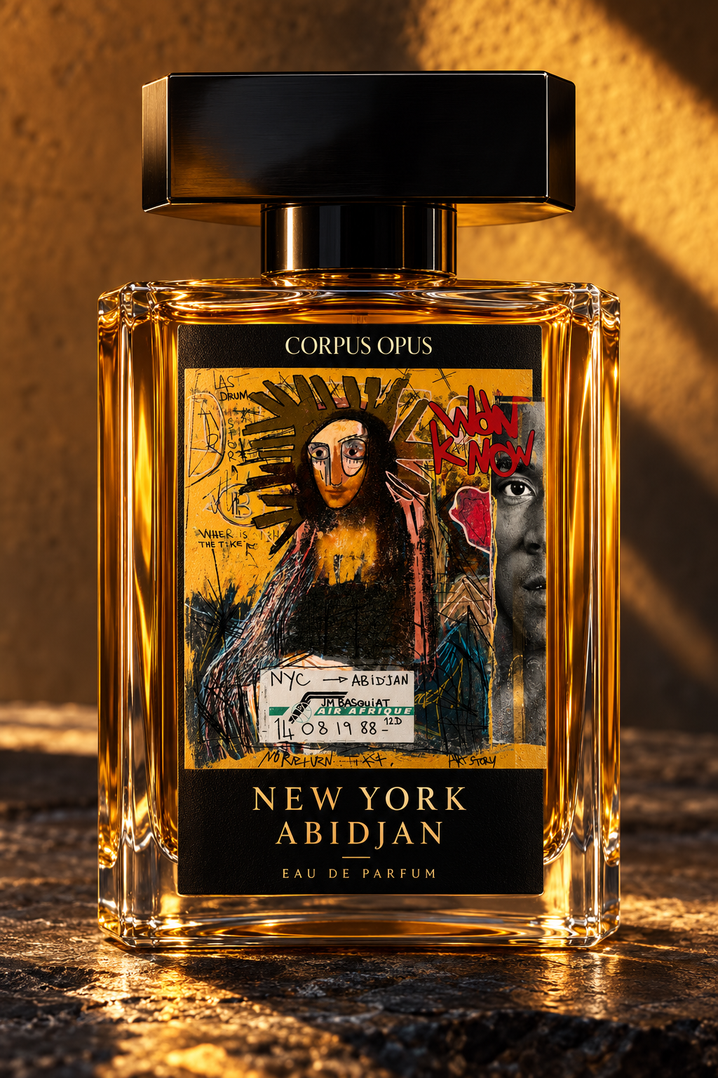 New York Abidjan perfume and artwork