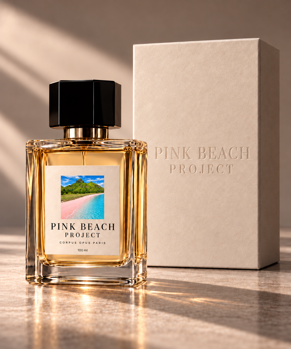 Pink Beach Project perfume and artwork